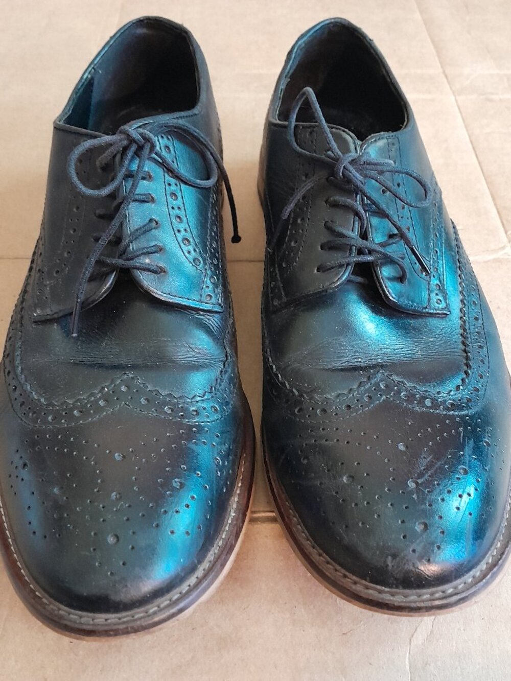 Vtg Red Wing Carthage Oxford Shoes Brog Wing Ox Black Men’s 11 Leather 3804457